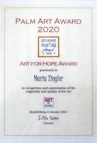 Auszeichnung Palm Art Award 2020